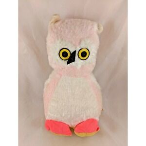Genie Toys Pink White Owl Plush 12 Inch Korea Carnival Style Stuffed Animal toy